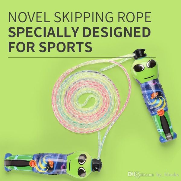 2.8m Sports Jump Rope Alien Shape Colorful Skipping Rope Adjustable Fitness Sport Exercise Cross Fit For Kid Outdoor Toy 02