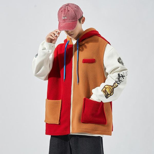 lamb wool vest korean sleeveless winter biker streetwear fashion vest motorcycle hooded chaqueta hombre men clothing de50mbx, Black;white
lamb wool vest korean sleeveless winter biker streetwear fashion vest motorcycle hooded chaqueta hombre men clothing de50mbx, Black;white