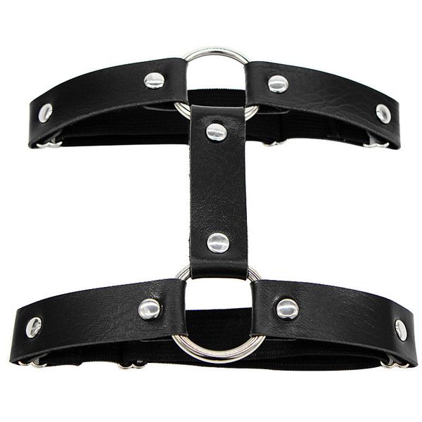 women elastic leather leg garter belt punk thigh ring gothic harajuku bondage bow knot harness suspender strap garters, Black;white
women elastic leather leg garter belt punk thigh ring gothic harajuku bondage bow knot harness suspender strap garters, Black;white
