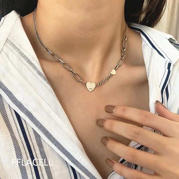 2020 korea heart shape pendant stainless punk gothic necklace silver color chain accessory exaggerated dating party men couple j
2020 korea heart shape pendant stainless punk gothic necklace silver color chain accessory exaggerated dating party men couple j