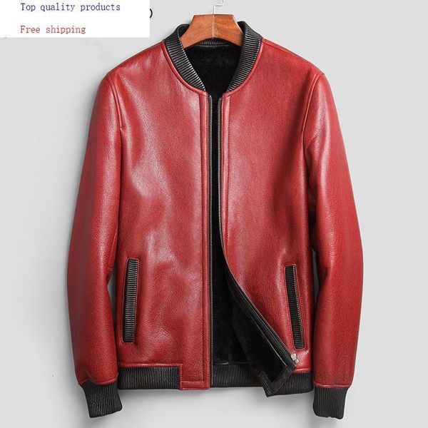 genuine sheepskin leather jacket men natural fur wool coat winter shearling jacket men real fur bomber 71e88b, Black
genuine sheepskin leather jacket men natural fur wool coat winter shearling jacket men real fur bomber 71e88b, Black