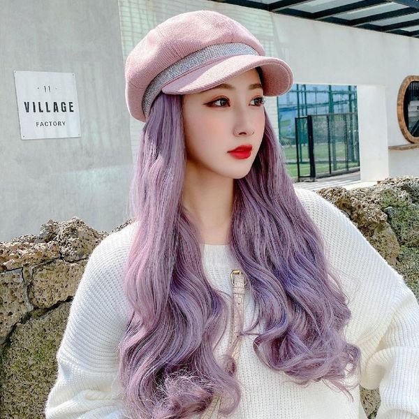 wig hat women detachable octagonal cap natural long curly hair big autumn winter full head cover fashion synthetic wig gift, Blue;gray
wig hat women detachable octagonal cap natural long curly hair big autumn winter full head cover fashion synthetic wig gift, Blue;gray