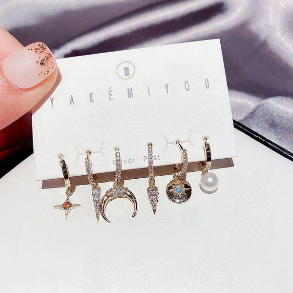 migga 6pcs unique design star micro paved cubic zirconia dangle earrings pack women party gift jewelry, Silver
migga 6pcs unique design star micro paved cubic zirconia dangle earrings pack women party gift jewelry, Silver