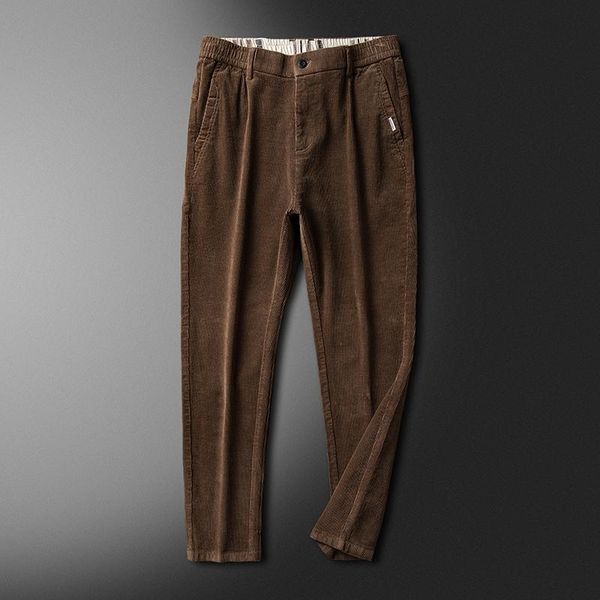 men's pants shan bao luxury high-quality corduroy thick fit casual brand clothing classic embroidery business fashion trousers, Black
men's pants shan bao luxury high-quality corduroy thick fit casual brand clothing classic embroidery business fashion trousers, Black