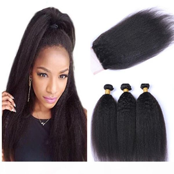 8a human virgin hait brazilian kinky straight hair weave 3 bundles unprocessed brazilian coarse yaki hair yaki bundles with lace clsoure, Black;brown
8a human virgin hait brazilian kinky straight hair weave 3 bundles unprocessed brazilian coarse yaki hair yaki bundles with lace clsoure, Black;brown