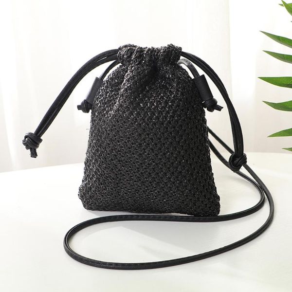 women drawstring straw bag tote handbag crossbody bag summer beach fashion four colors, Black;brown
women drawstring straw bag tote handbag crossbody bag summer beach fashion four colors, Black;brown