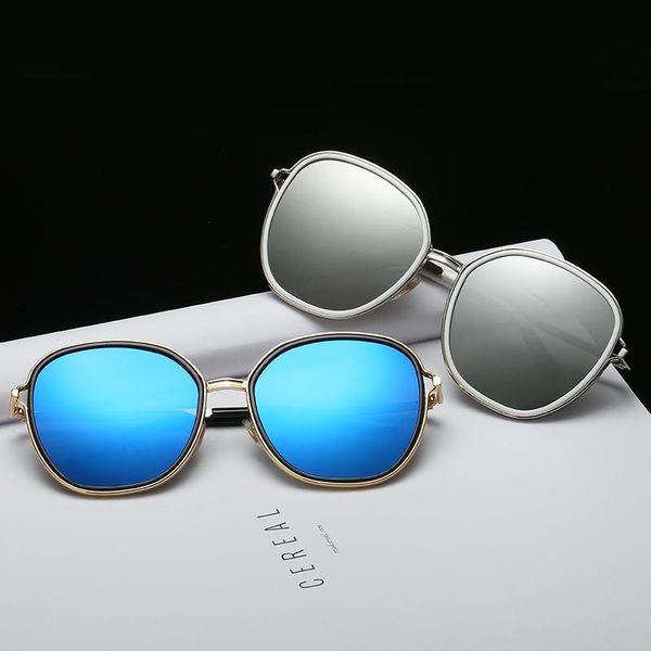 fashionable metal circular mirror frame, woman's sunglasses, the design that shows colour coating masterstylistmeticulously, White;black 
fashionable metal circular mirror frame, woman's sunglasses, the design that shows colour coating masterstylistmeticulously, White;black