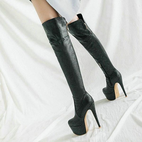 boots platform super thin high heel 14cm women over the knee nightclub party ladies long pu leather black gold silver
boots platform super thin high heel 14cm women over the knee nightclub party ladies long pu leather black gold silver