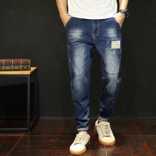 new 2021 men's size 28-48 denim harem thin breeches pants high strain black spring mend 6q68, Blue
new 2021 men's size 28-48 denim harem thin breeches pants high strain black spring mend 6q68, Blue