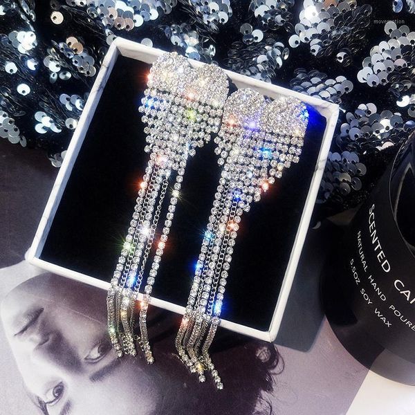 fyuan long tassel crystal drop earring for women shiny rose gold color wing rhinestone dangle earrings wedding party jewelry1, Silver
fyuan long tassel crystal drop earring for women shiny rose gold color wing rhinestone dangle earrings wedding party jewelry1, Silver