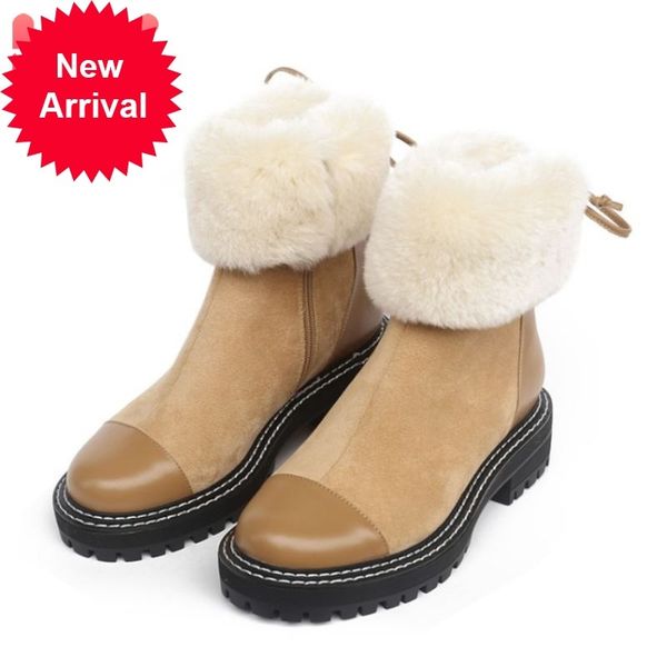 real leather snow teddy skin fashion platform warm winter shoes woman in thick heels short boots 34-39, Black
real leather snow teddy skin fashion platform warm winter shoes woman in thick heels short boots 34-39, Black