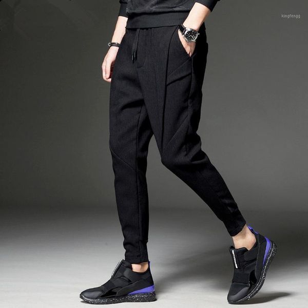 men's trousers stretch sports pants korean style trendy feet harem pants autumn winter casual joggers men sweatpants1, Black
men's trousers stretch sports pants korean style trendy feet harem pants autumn winter casual joggers men sweatpants1, Black