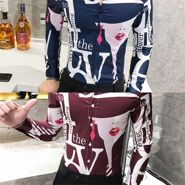 men's autumn 2020 shirt luxury designer print dress shirts british men long sleeve casual slim streetwear social camisa 4xl c1211, White;black
men's autumn 2020 shirt luxury designer print dress shirts british men long sleeve casual slim streetwear social camisa 4xl c1211, White;black