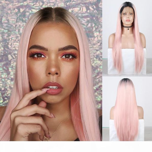 rongduoyi long ombre pink hair synthetic lace front wig deep part fiber lace wigs for women silky straight hair cosplay wig, Black
rongduoyi long ombre pink hair synthetic lace front wig deep part fiber lace wigs for women silky straight hair cosplay wig, Black