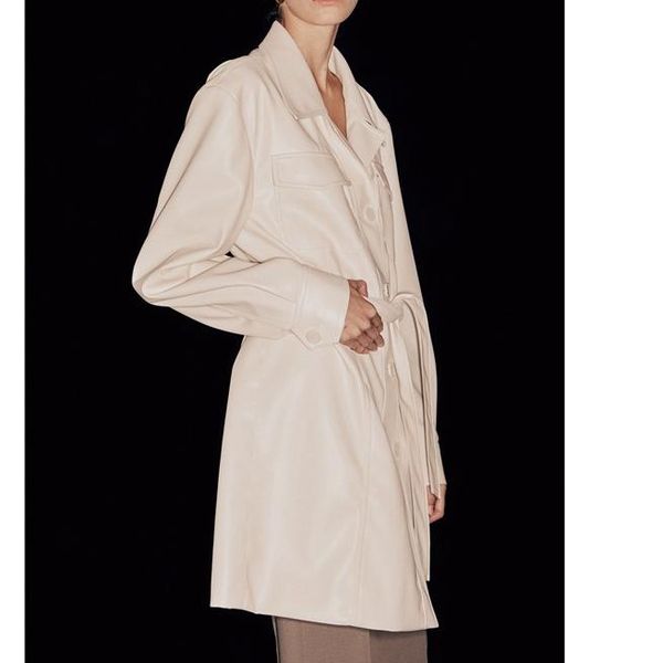 women's coats 2020 autumn and winter single-breasted leather jacket women's temperament commuter lapel long-sleeved jacket, Black
women's coats 2020 autumn and winter single-breasted leather jacket women's temperament commuter lapel long-sleeved jacket, Black