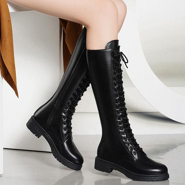 long boots women 2020 new autumn and winter lace-up high-man women's boots but knee small knight, Black
long boots women 2020 new autumn and winter lace-up high-man women's boots but knee small knight, Black