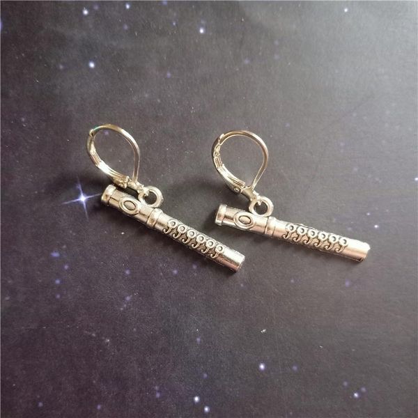 dangle & chandelier mini flute leverback earrings, clip geek jewellery quirky music lover gift, Silver
dangle & chandelier mini flute leverback earrings, clip geek jewellery quirky music lover gift, Silver