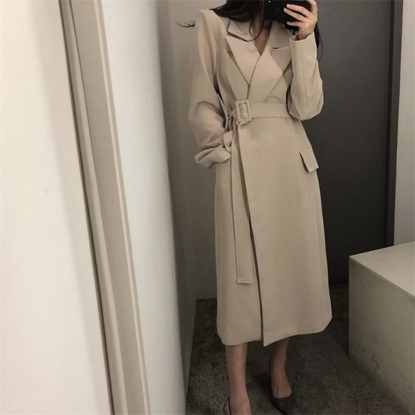new spring autumn fashion casual women's trench coat long outerwear loose clothes for lady with belt 201031, Tan;black
new spring autumn fashion casual women's trench coat long outerwear loose clothes for lady with belt 201031, Tan;black