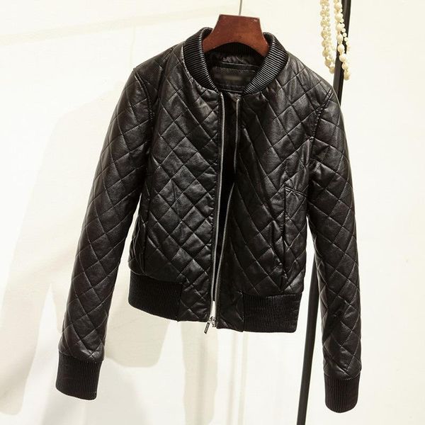 plus cotton plaid women leather coats stand collar long sleeve baseball clothing keep warm pu leather jackets for woman black
plus cotton plaid women leather coats stand collar long sleeve baseball clothing keep warm pu leather jackets for woman black
