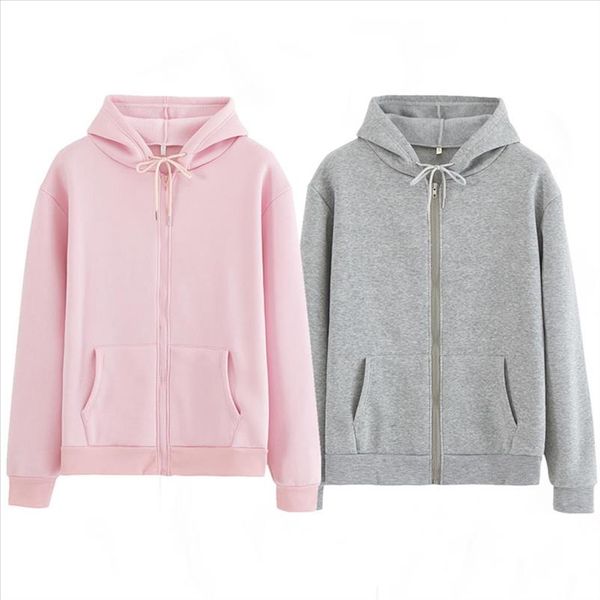 women sweatshirt casual solid colors oversized full zip up hoodies jacket 2020 winter velvet thickening warm long sleeve, Black
women sweatshirt casual solid colors oversized full zip up hoodies jacket 2020 winter velvet thickening warm long sleeve, Black