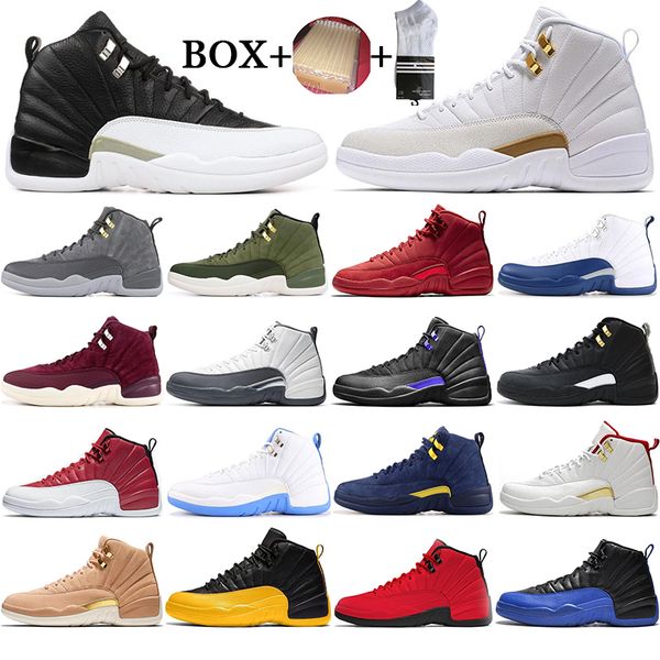 with socks 2021 mens trainers basketball shoes 12s concord university gold wolf dark grey reverse taxi outdoor sports sneakers, White;red
with socks 2021 mens trainers basketball shoes 12s concord university gold wolf dark grey reverse taxi outdoor sports sneakers, White;red