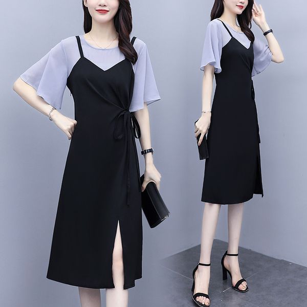 womens plus size summer retail business party ladies work dress casual thin yfbd, Black;gray
womens plus size summer retail business party ladies work dress casual thin yfbd, Black;gray