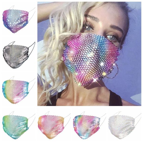 factory bling sequins face fashion diamond mesh mask anti dust reusable washable designer masks for bar party accessory
factory bling sequins face fashion diamond mesh mask anti dust reusable washable designer masks for bar party accessory