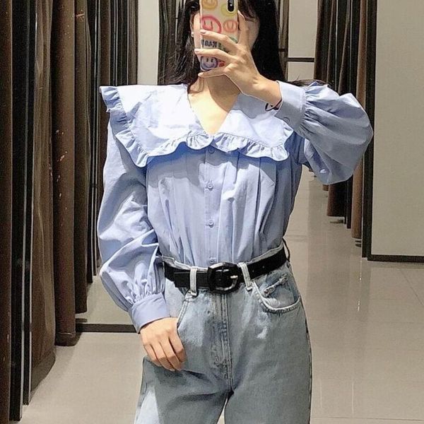 women's blouses & shirts women shirt blouse autumn 2021 fashion long sleeve modern lady ruffle top, White
women's blouses & shirts women shirt blouse autumn 2021 fashion long sleeve modern lady ruffle top, White