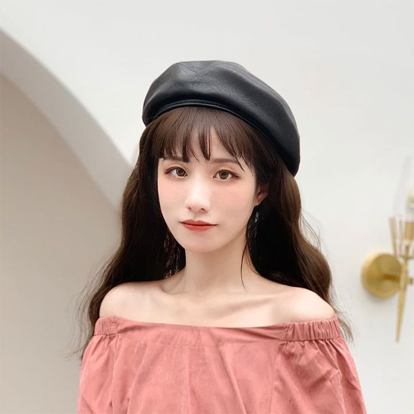 berets h3535 women beret cap japanese retro pu leather painter hat girl spring autumn fashion all-match pure color hats, Blue;gray
berets h3535 women beret cap japanese retro pu leather painter hat girl spring autumn fashion all-match pure color hats, Blue;gray