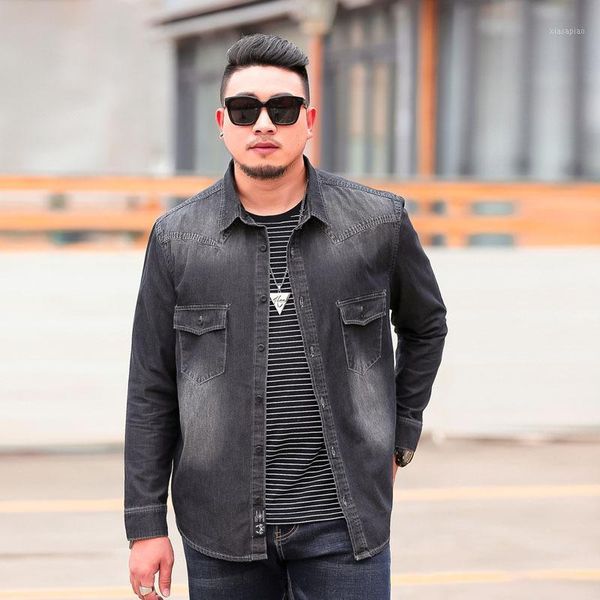 men's jackets spring plus size men's clothing thin fashion denim shirt loose washed large black jacket1, Black;brown
men's jackets spring plus size men's clothing thin fashion denim shirt loose washed large black jacket1, Black;brown