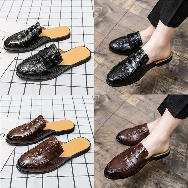 good qulaity luxury brand mens designer crocodile pattern slippers genuine leather mules room outdoor slides sandals classic black brown lar
good qulaity luxury brand mens designer crocodile pattern slippers genuine leather mules room outdoor slides sandals classic black brown lar