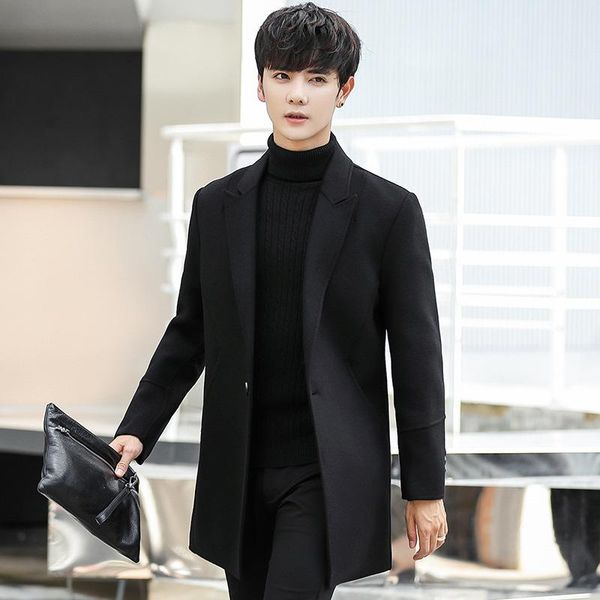 2020 manufacturers selling new winter double-sided cloth coat in the men's long coat youth leisure trench, Black
2020 manufacturers selling new winter double-sided cloth coat in the men's long coat youth leisure trench, Black