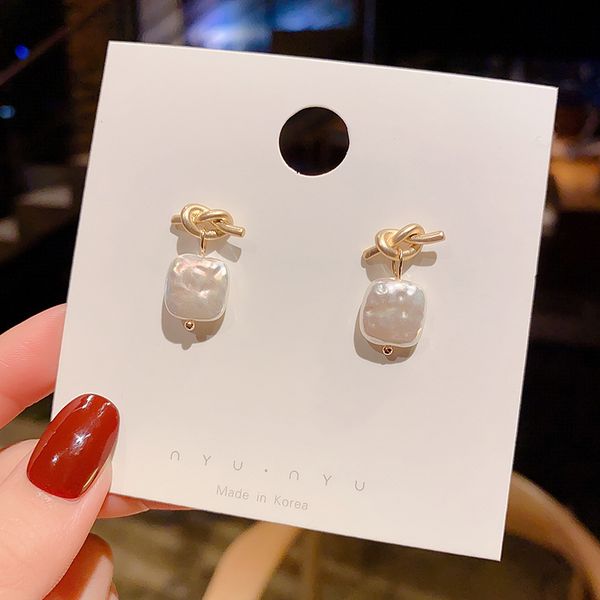 s1953 fashion jewelry s925 silver post square pearl earrings knot cute stud earrings, Golden;silver
s1953 fashion jewelry s925 silver post square pearl earrings knot cute stud earrings, Golden;silver