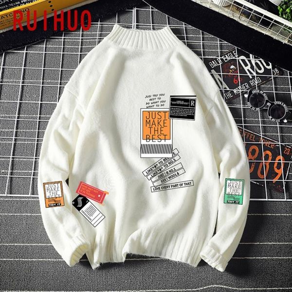 men's sweaters ruihuo cartoon knitted sweater men clothing pull winter clothes pullover mens coat 2021 autumn -5xl, White;black
men's sweaters ruihuo cartoon knitted sweater men clothing pull winter clothes pullover mens coat 2021 autumn -5xl, White;black