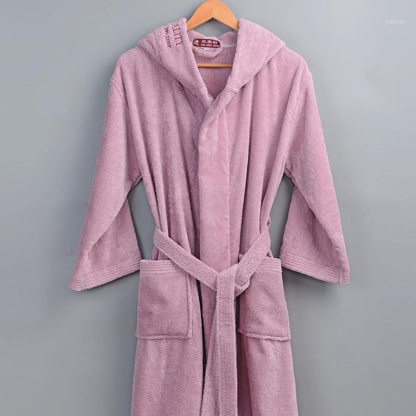 women bathrobe cotton winter hooded bathrobes female terry towel thick warm long string robes couple l home dressing gown1, Black;red
women bathrobe cotton winter hooded bathrobes female terry towel thick warm long string robes couple l home dressing gown1, Black;red