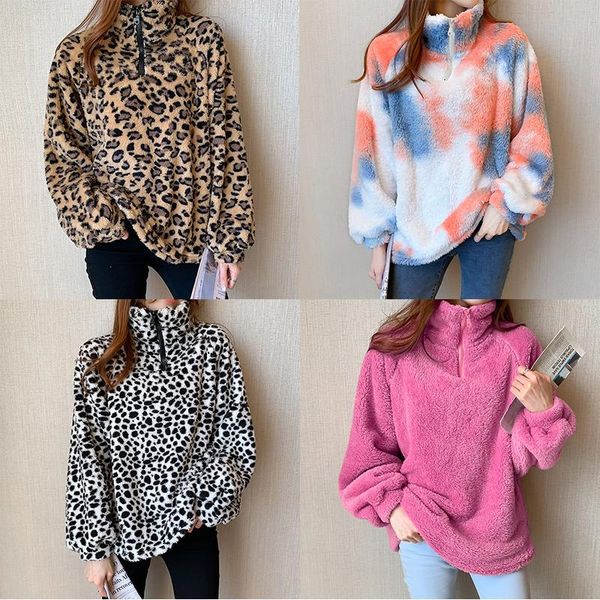 2021 warm women winter loose hoodie fleece plush stand collar half zipper fashion hoodie, Black
2021 warm women winter loose hoodie fleece plush stand collar half zipper fashion hoodie, Black