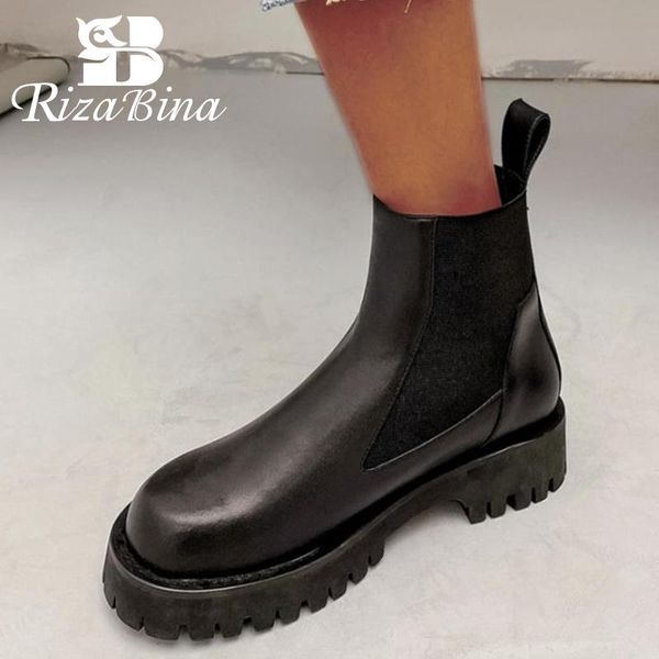 boots rizabina women short leather thick bottom woman ankle fashion winter shoes outdoor footwear size 33-40, Black
boots rizabina women short leather thick bottom woman ankle fashion winter shoes outdoor footwear size 33-40, Black