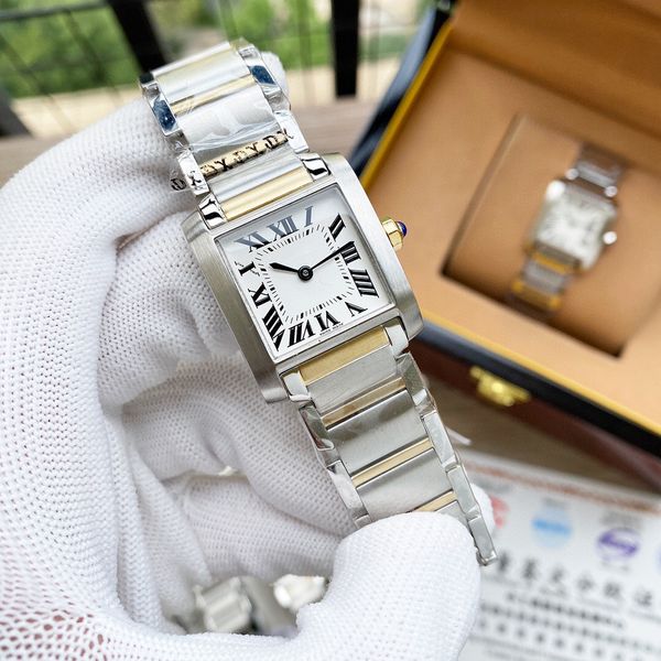 2020 classic tank francaise quartz watches joker ladies 316l stainless steel wristwatches square womens watch 20*25mm d3153, Slivery;black
2020 classic tank francaise quartz watches joker ladies 316l stainless steel wristwatches square womens watch 20*25mm d3153, Slivery;black