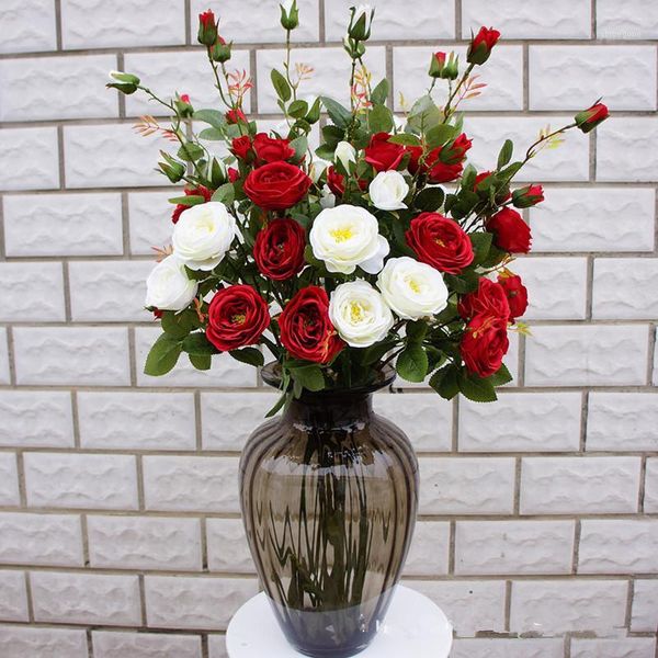 decorative flowers & wreaths 6 big head rose pink silk artificial bouquet fake home wedding decoration indoor1
decorative flowers & wreaths 6 big head rose pink silk artificial bouquet fake home wedding decoration indoor1