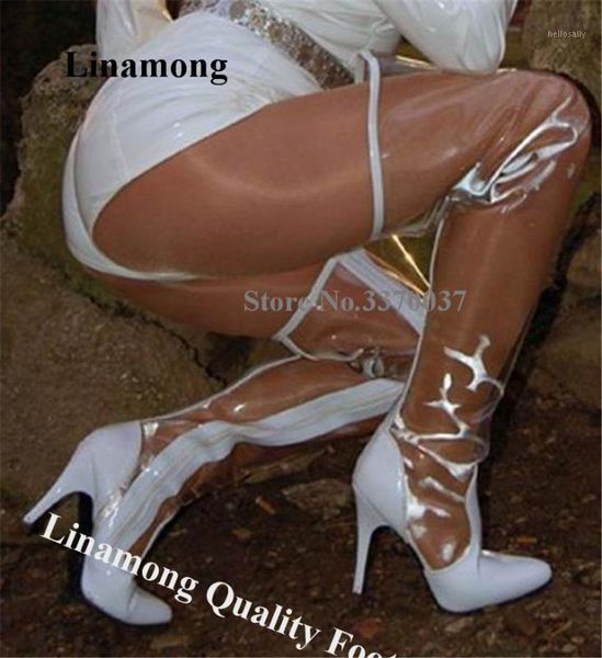 linamong poointed toe clear pvc stiletto heel over knee gladiator boots white black match transparent long high heel boots1
linamong poointed toe clear pvc stiletto heel over knee gladiator boots white black match transparent long high heel boots1