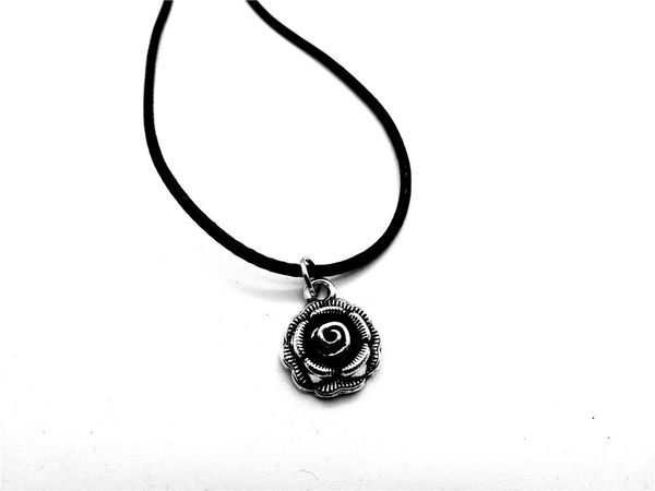 pendant necklaces lucky simple black rose flower petals necklace sunflower leather rope for party jewelry, Silver
pendant necklaces lucky simple black rose flower petals necklace sunflower leather rope for party jewelry, Silver