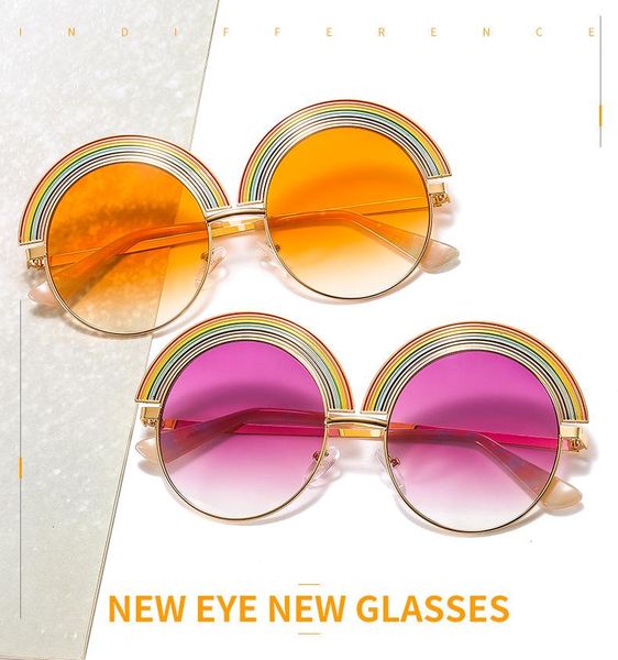 sunglasses qpeclou 2021 fashion rainbow women vintage metal round sun glasses female colorful beach shades, White;black
sunglasses qpeclou 2021 fashion rainbow women vintage metal round sun glasses female colorful beach shades, White;black