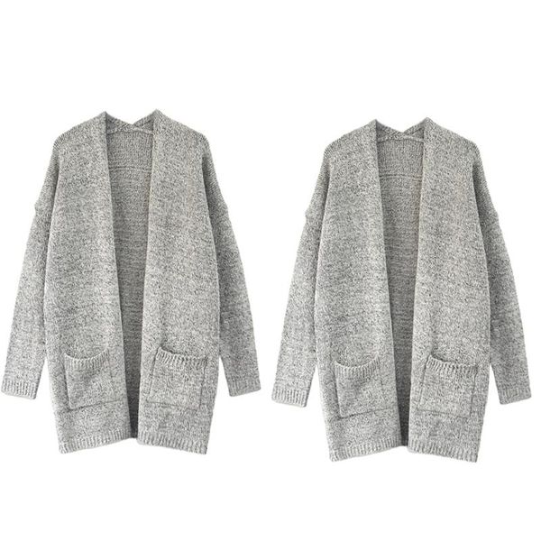women plus size long sleeve sweater cardigan open front solid color outwear oversized loose knit coat with pockets s-5xl, White
women plus size long sleeve sweater cardigan open front solid color outwear oversized loose knit coat with pockets s-5xl, White