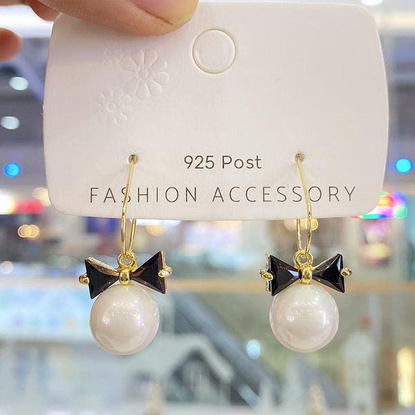 dangle & chandelier fashion sweet black bow pearl pendant earrings female wild simple temperament 2021 trend exquisite women jewelry earrrin, Silver
dangle & chandelier fashion sweet black bow pearl pendant earrings female wild simple temperament 2021 trend exquisite women jewelry earrrin, Silver