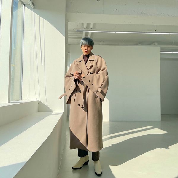 2021 New Original Winter Beautiful Male Woolen Jacket Korean Version of Long-winded Coat Trend O45O, Black
2021 New Original Winter Beautiful Male Woolen Jacket Korean Version of Long-winded Coat Trend O45O, Black