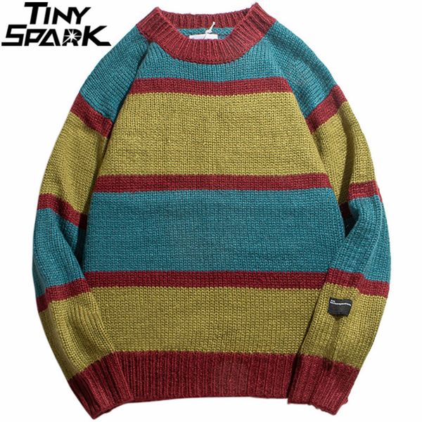 mens hip hop streetwear pullover knitted sweater vintage retro striped sweater autumn winter pullover new cotton sweater 201026, White;black
mens hip hop streetwear pullover knitted sweater vintage retro striped sweater autumn winter pullover new cotton sweater 201026, White;black