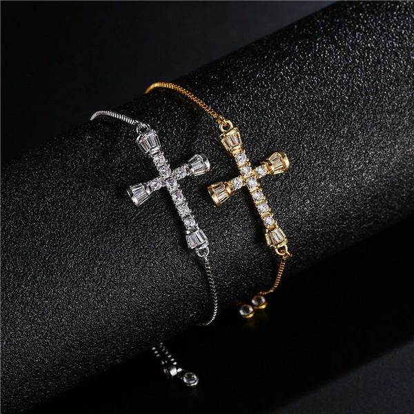 newbuy fashion gold/silver color cross bracelet for women men luxury + cubic zirconia bracelet female wedding jewelry, Golden;silver
newbuy fashion gold/silver color cross bracelet for women men luxury + cubic zirconia bracelet female wedding jewelry, Golden;silver