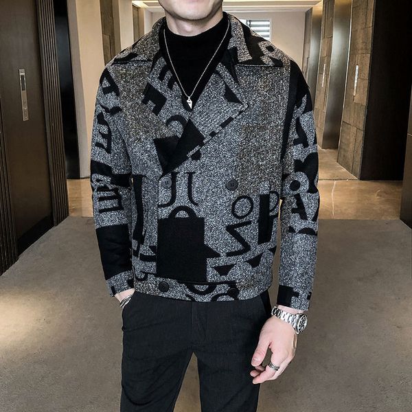 2020 wool mixture of warm slim fit letter fantasy print tweed jacket men winter coat manteau homme luxo xuvl, Black;brown
2020 wool mixture of warm slim fit letter fantasy print tweed jacket men winter coat manteau homme luxo xuvl, Black;brown