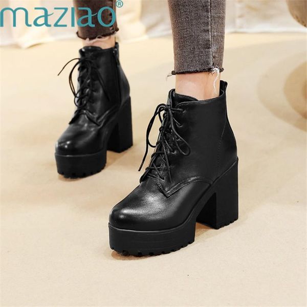 fashion autumn women shoes ankle boots high heels platform lace-up round toe side zipper short boots maziao, Black
fashion autumn women shoes ankle boots high heels platform lace-up round toe side zipper short boots maziao, Black