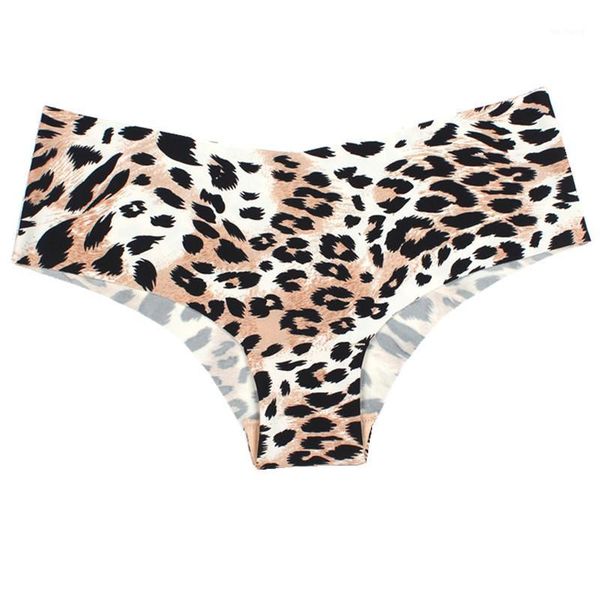 new leopard seamless ruffles ultra-thin comfort no trace women underwear seamless panties low-rise briefs s-xl1, Black;pink